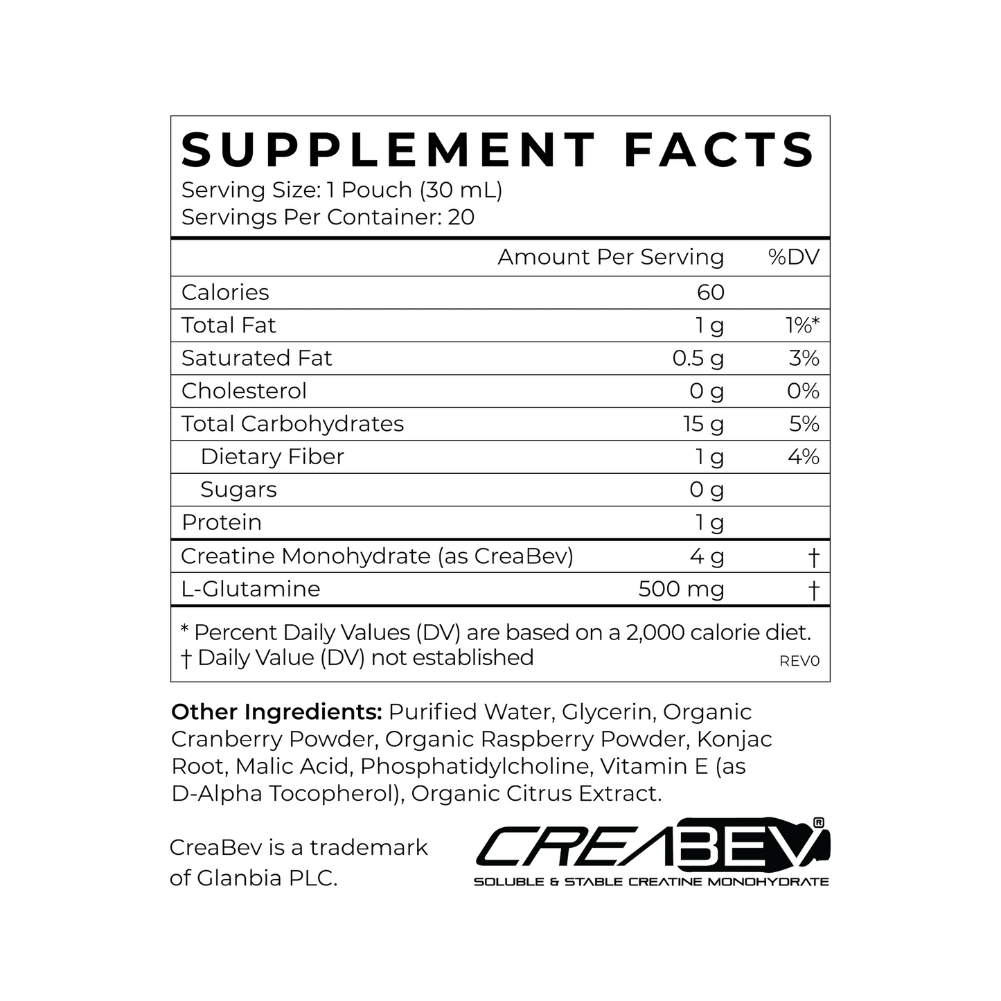 Creatine+ Supplement Facts