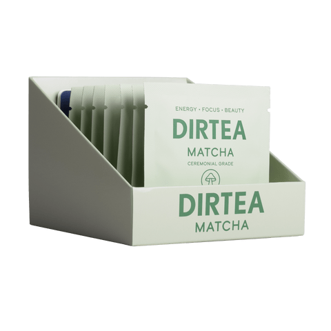 Matcha mushroom powder sachets